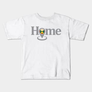 Grenada My Home with Google Maps Locate Icon Kids T-Shirt